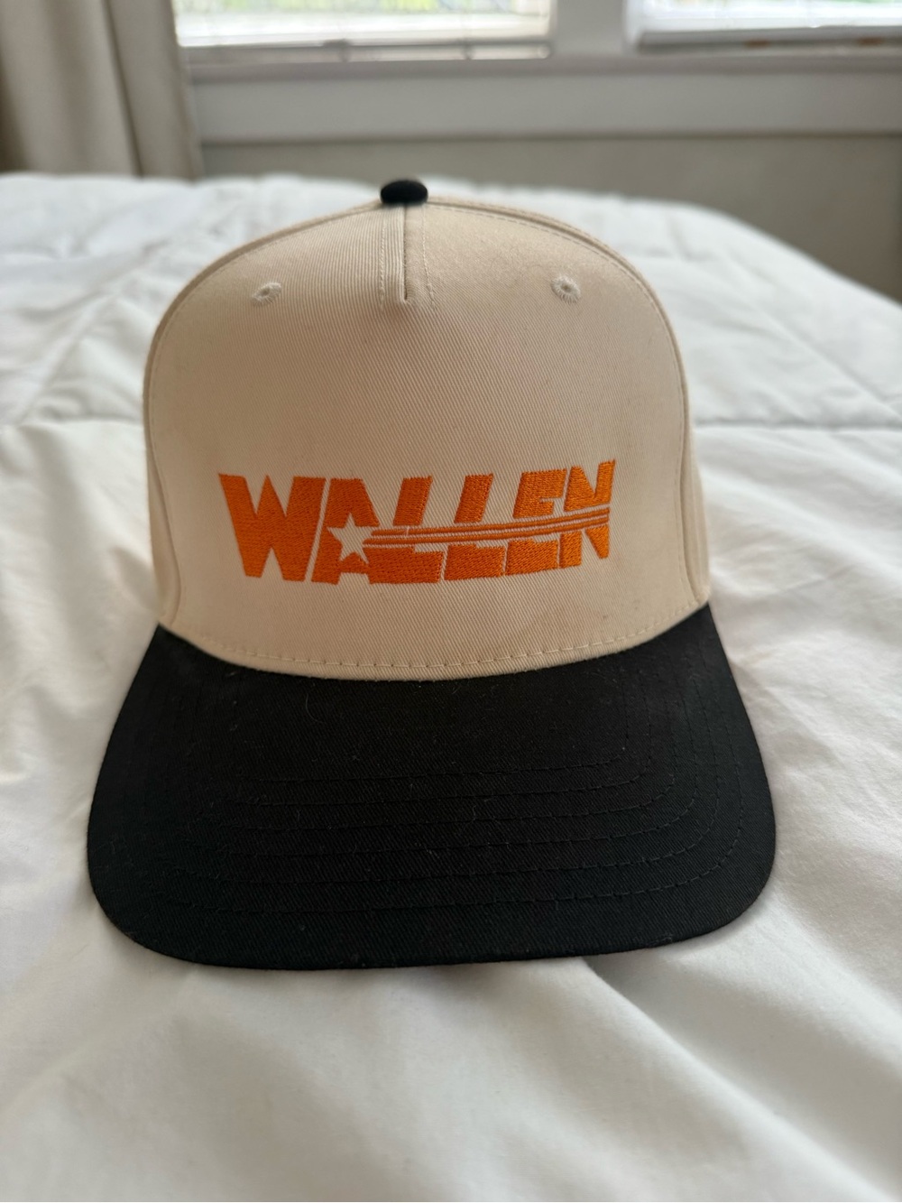 Morgan Wallen Two-Tone Beige and Black SnapBack Hat Tennessee